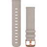 Ремешок сменный для GARMIN VIVOMOVE HR, GRAY LEATHER 010-12691-07